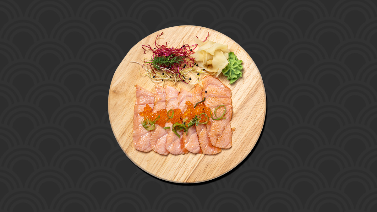 33. sashimi laks tataki 33. Sashimi laks tataki (6 stk.) - Billede 1